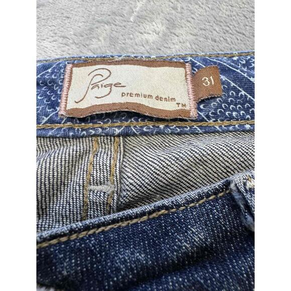 Paige Blue 5 Pocket Design Faded Wash High Rise Bootcut Jeans Size 31 - Picture 2 of 11